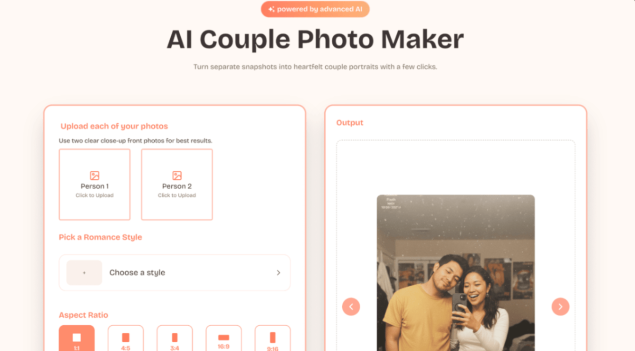 AI Couple Photo screenshot and logo